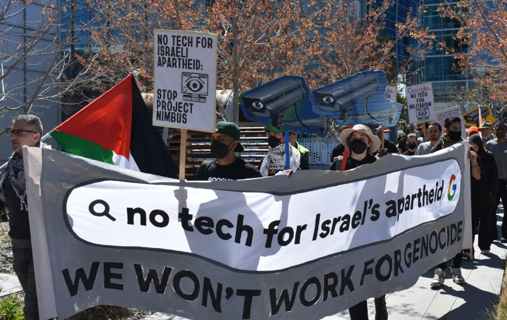 Why did Google fire 50 workers who were protesting against the Israel Nimbus deal?
