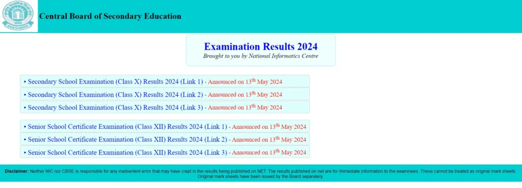 CBSE 12th Result 2024 Live Updates: CBSE Board Class 12 results declared on cbse.nic.in