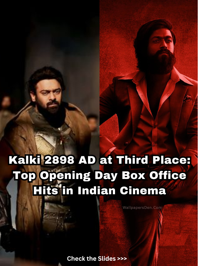 Kalki 2898 AD at Third Place: Top Opening Day Box Office Hits in Indian Cinema