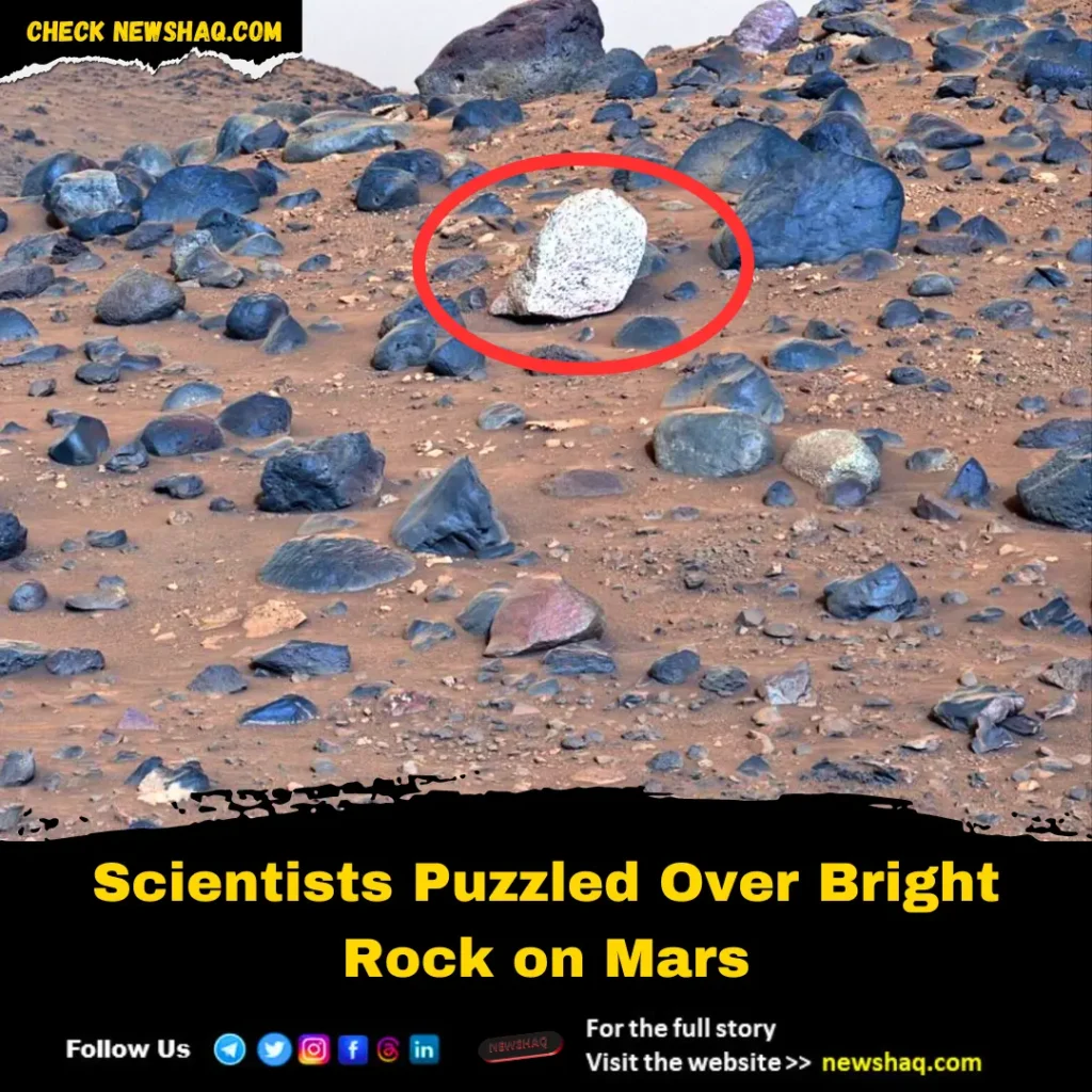 Scientists Puzzled Over Bright Rock on Mars